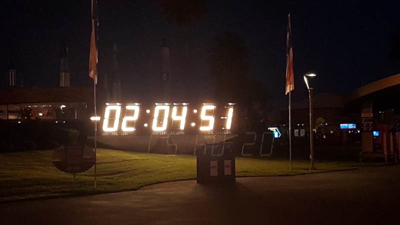 Countdown-Clock am Eingang